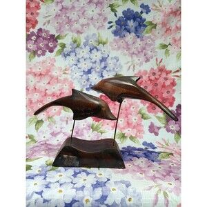 Wooden Dolphin Figures